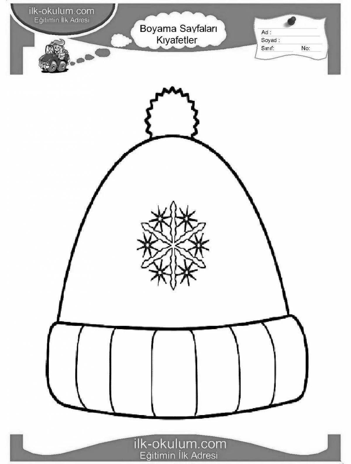 Colorful skullcap coloring page for youth