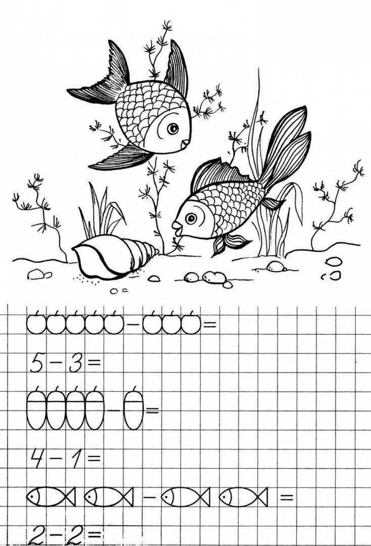 Fun coloring page number 5 spelling