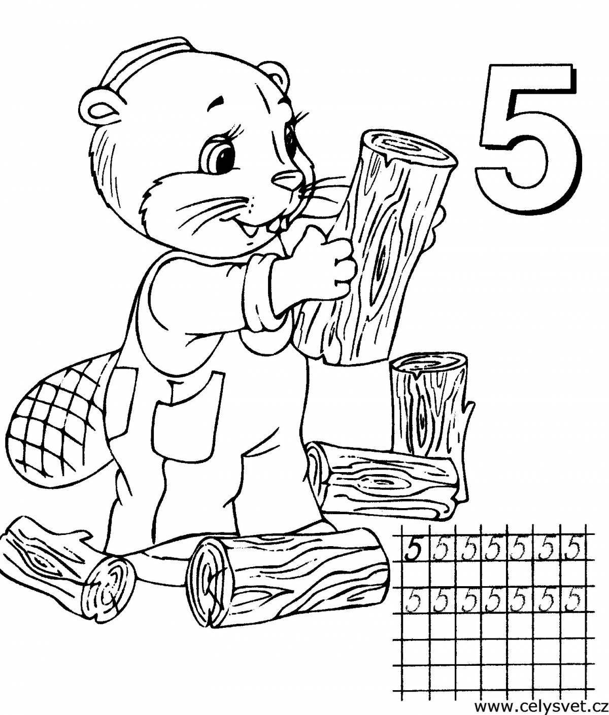 Exciting coloring page number 5 spelling