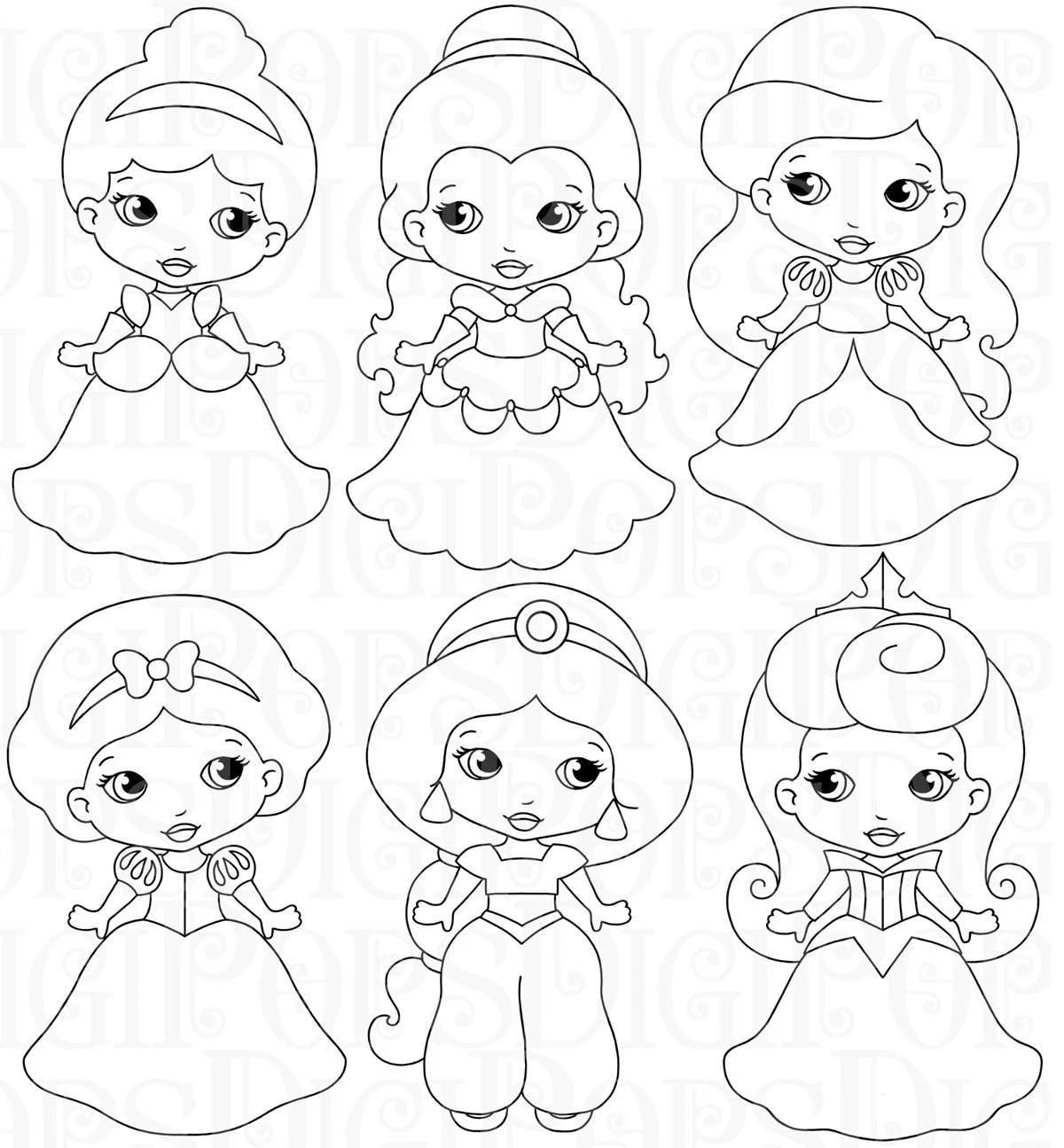 Exquisite princess doll coloring game