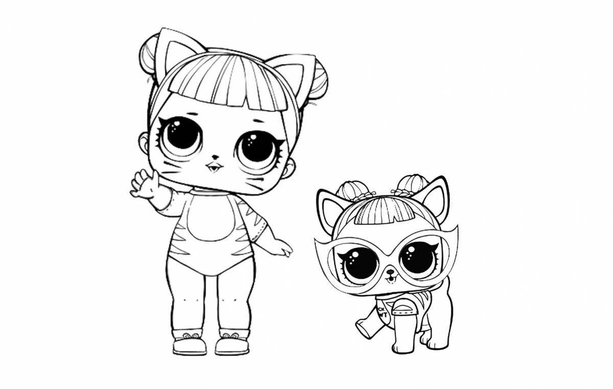 Adorable lol cat coloring doll