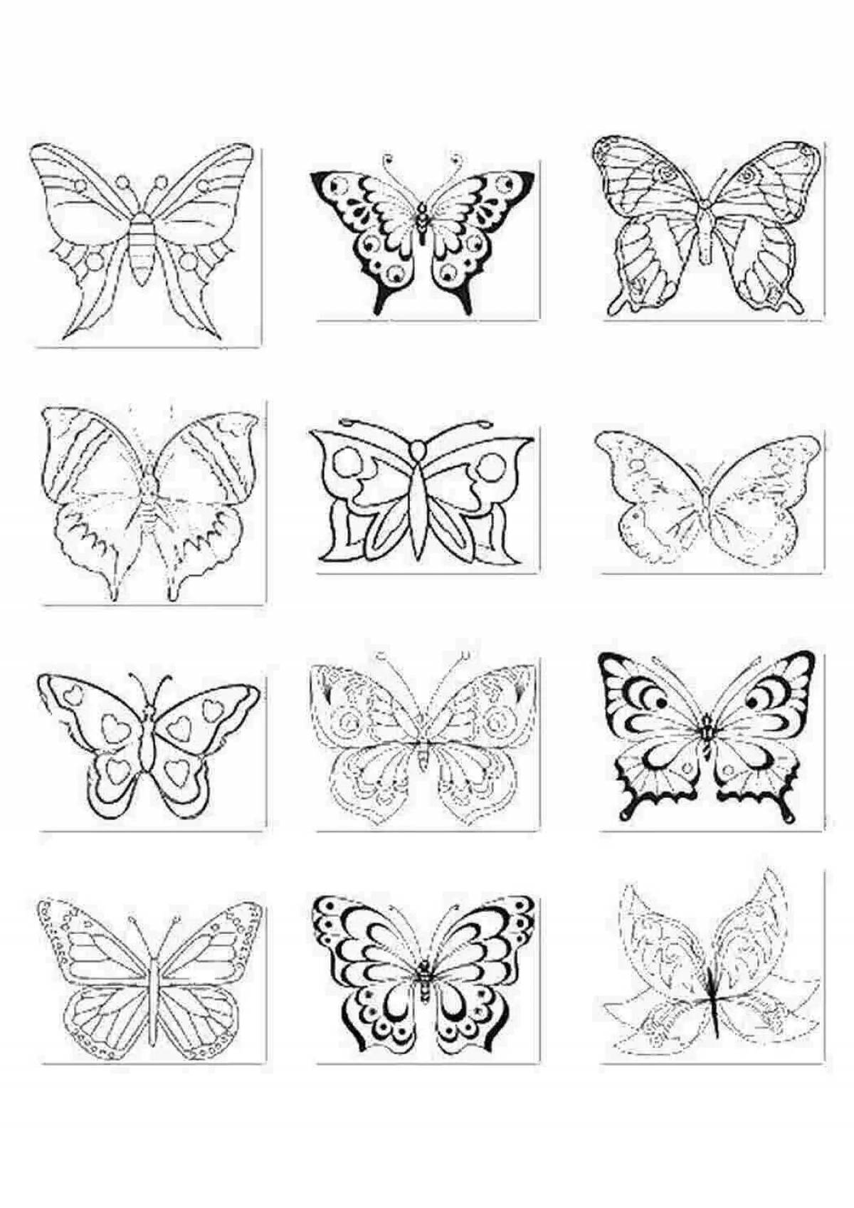 Sparkly little butterflies coloring book
