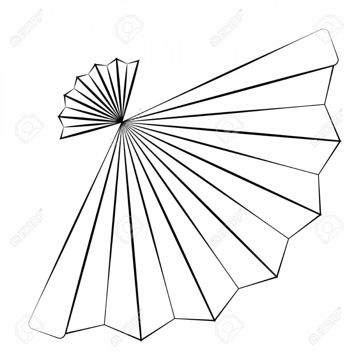 Восхитительная веерная раскраска для детей