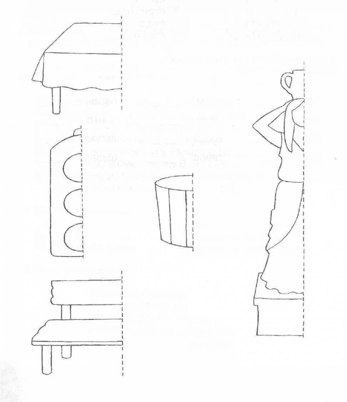 Fun dotted furniture coloring