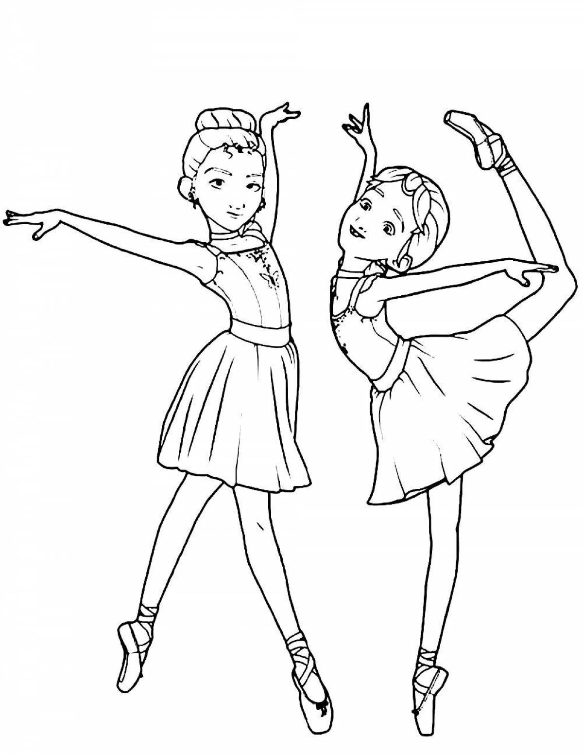 Bright ballet coloring book for kids
