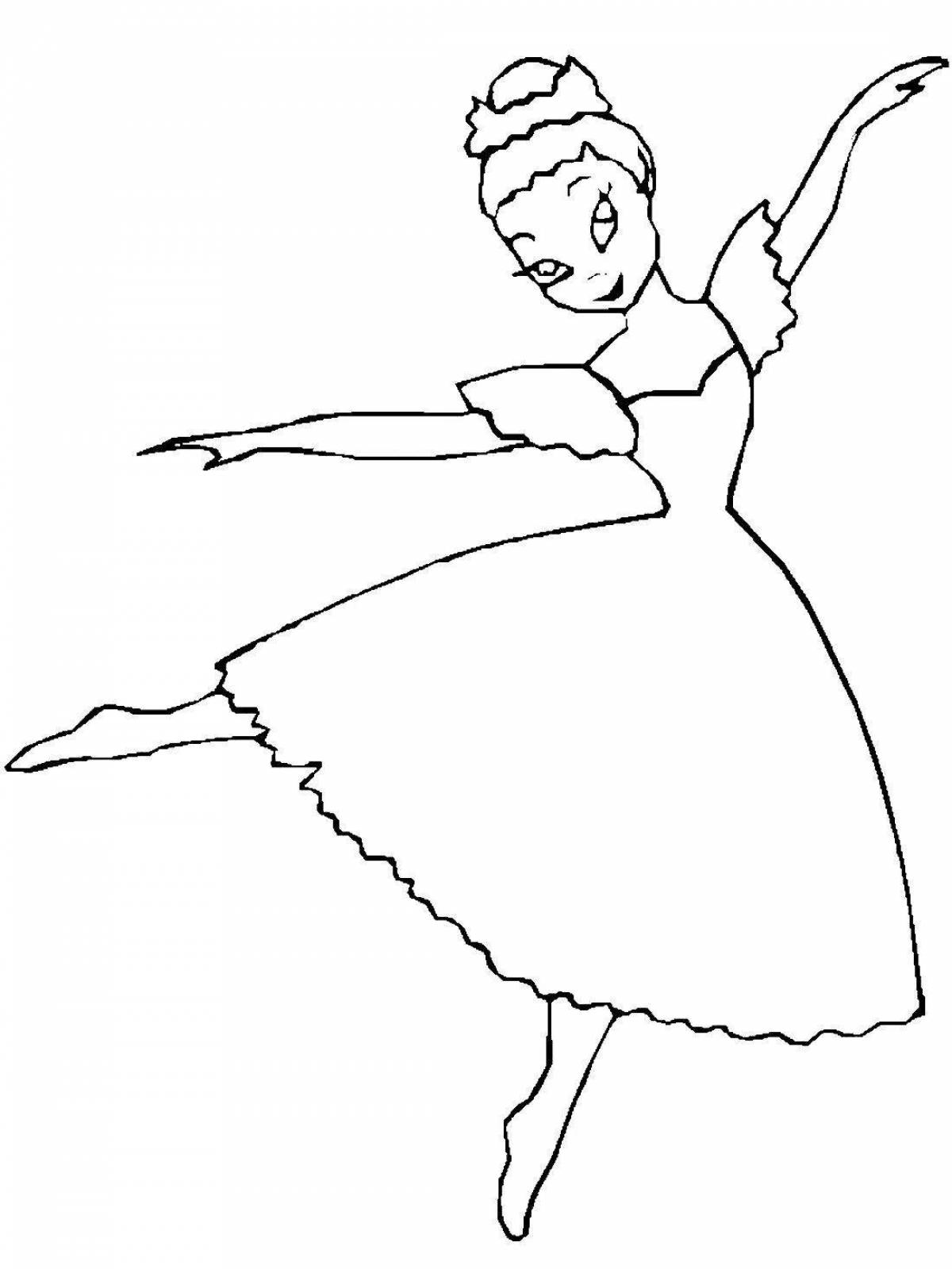 Exquisite ballet coloring book for kids