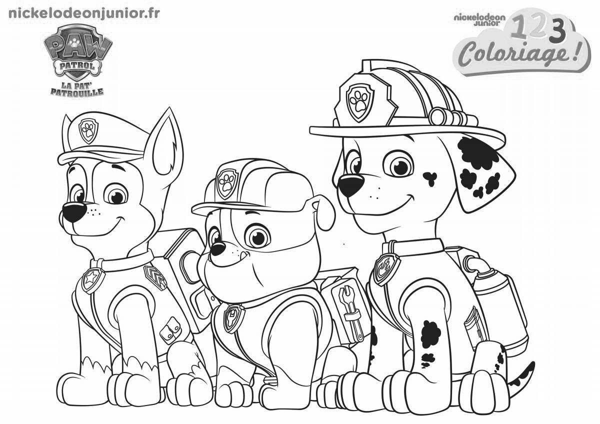 Dynamic marshal and racer coloring page