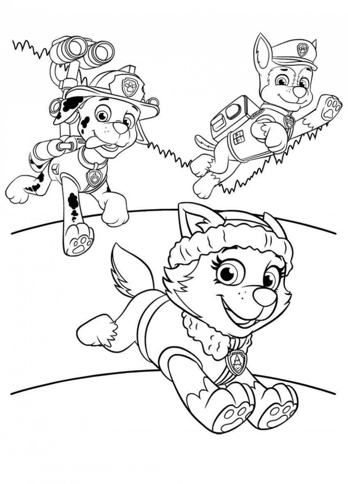 Marshal and racer fun coloring book