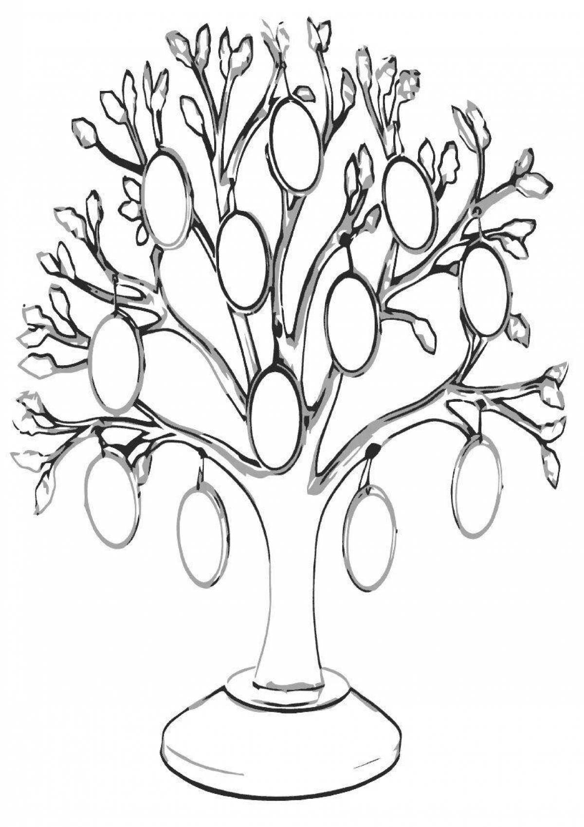 Раскраска яркое чудо-дерево чуковский