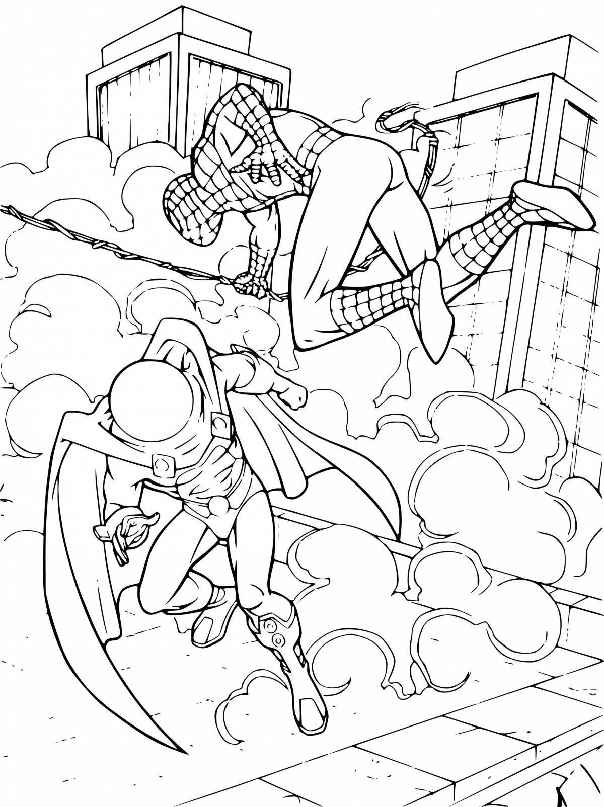 Coloring page nice spiderman