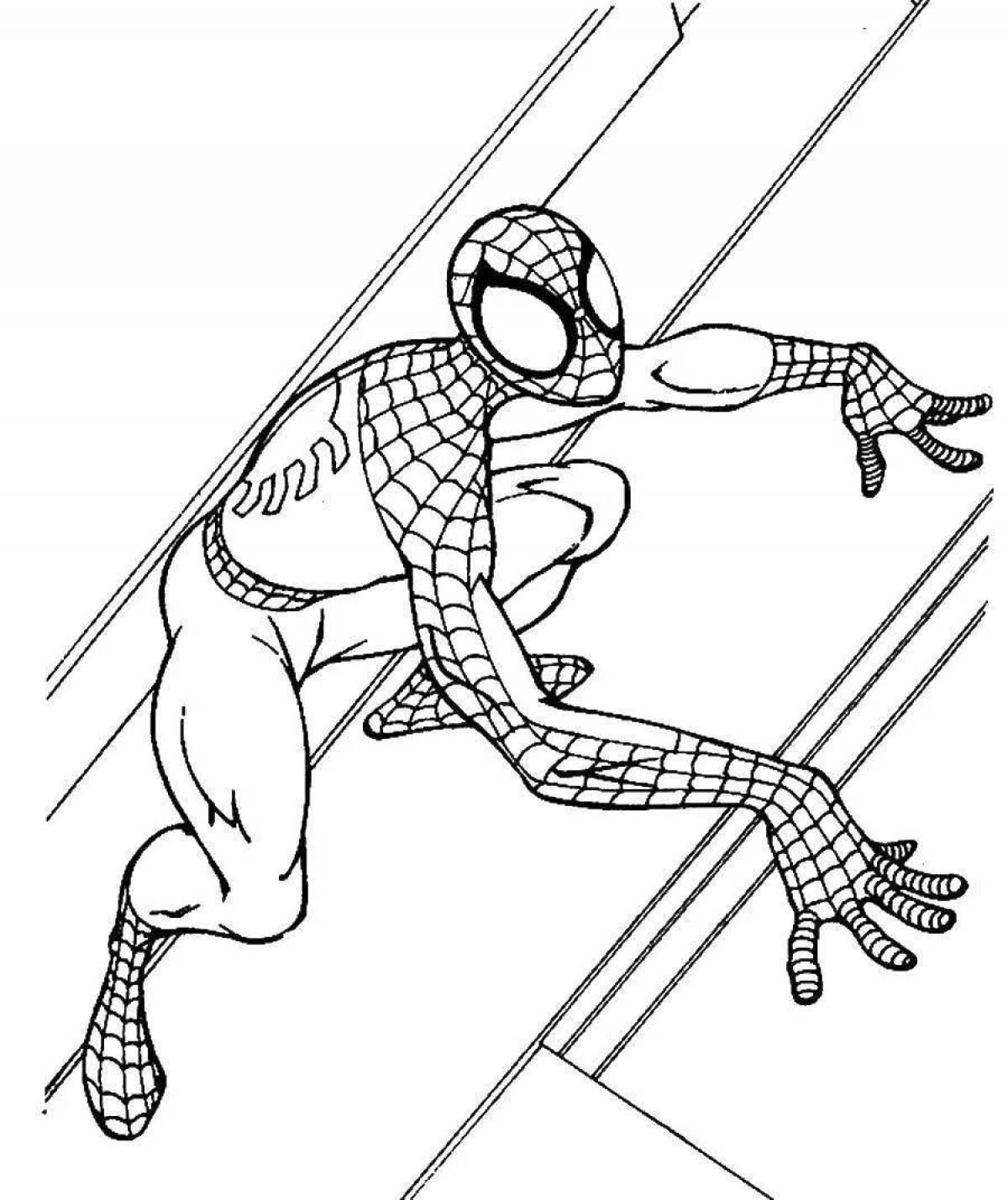 Amazing cartoon Spiderman coloring book
