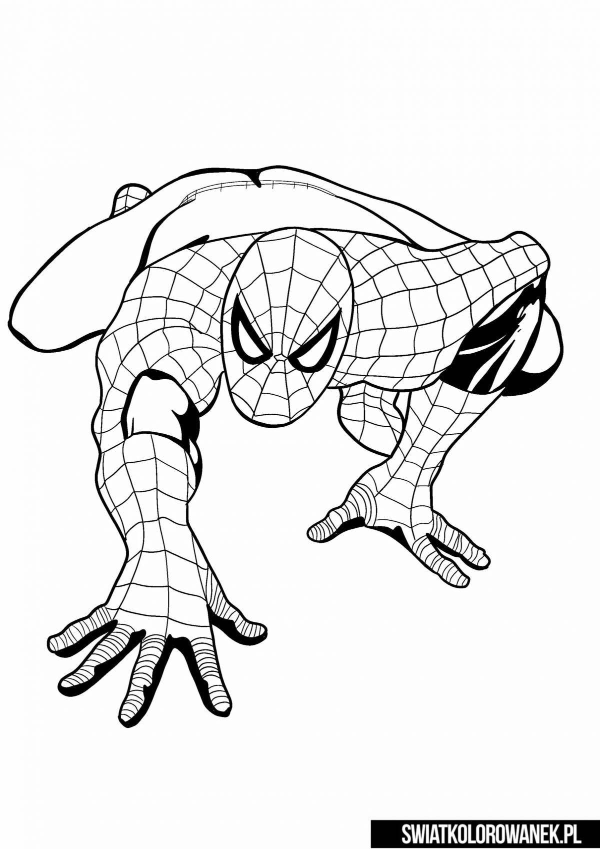 Spiderman's quirky cartoon coloring book