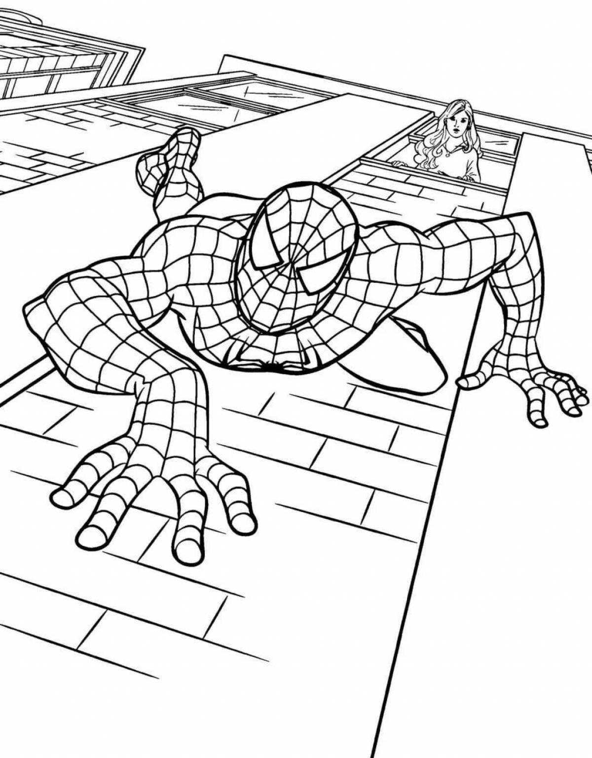 Fantastic Spiderman Coloring Page