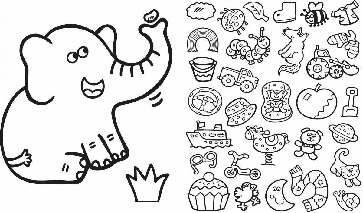 Creative coloring stickers for kids