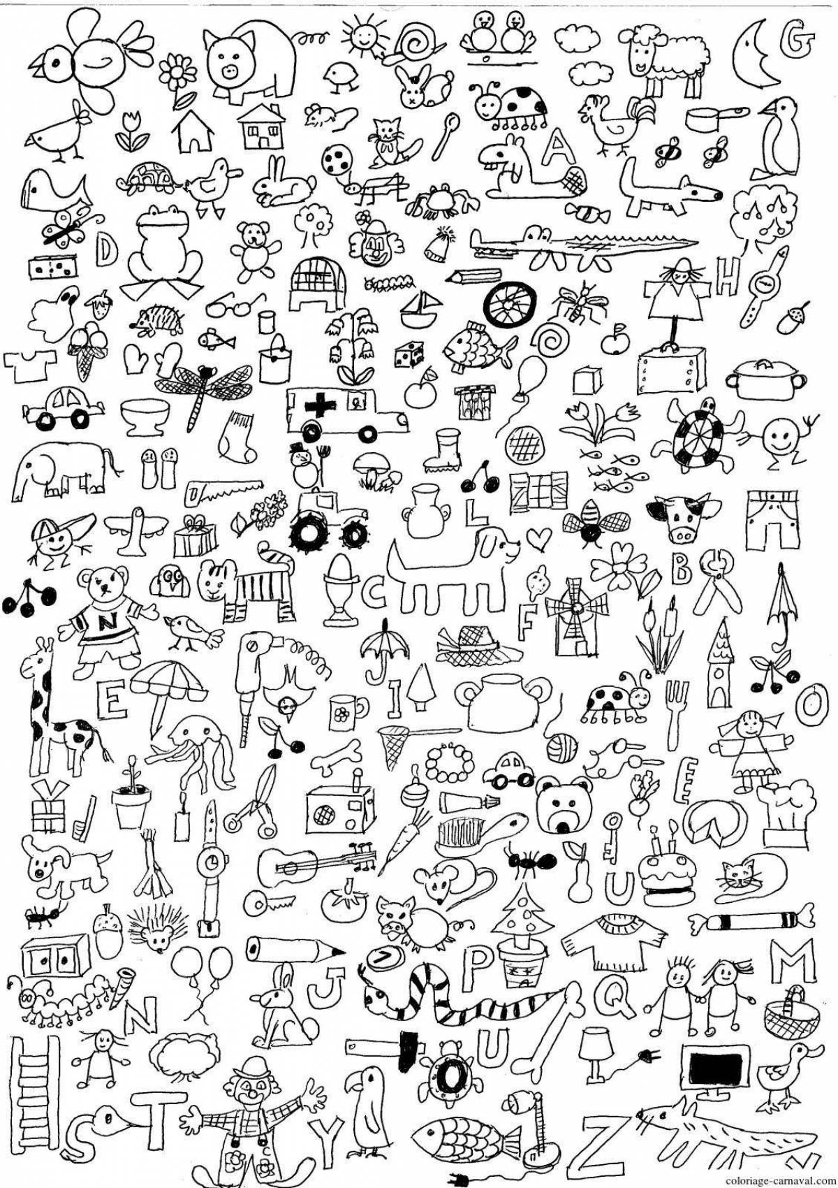 Colored stickers for coloring pages for children