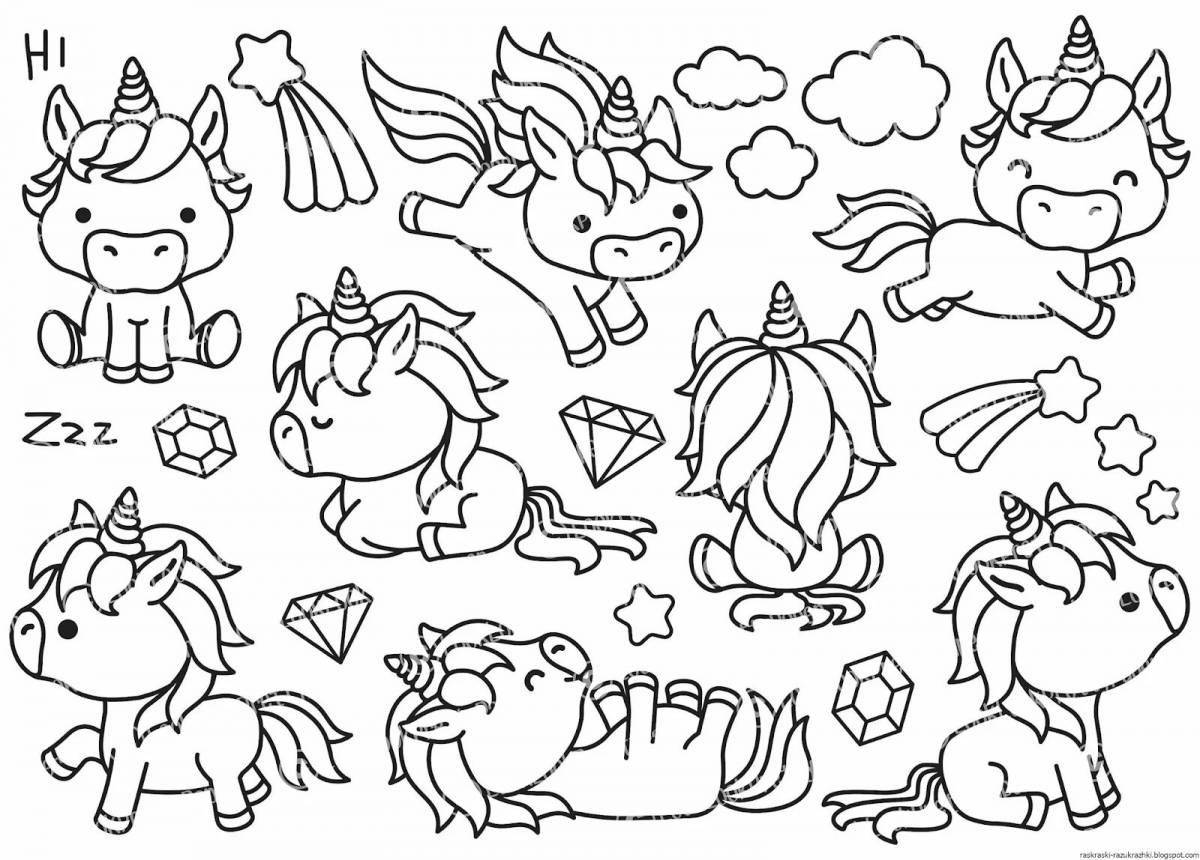 Colored coloring pages for children