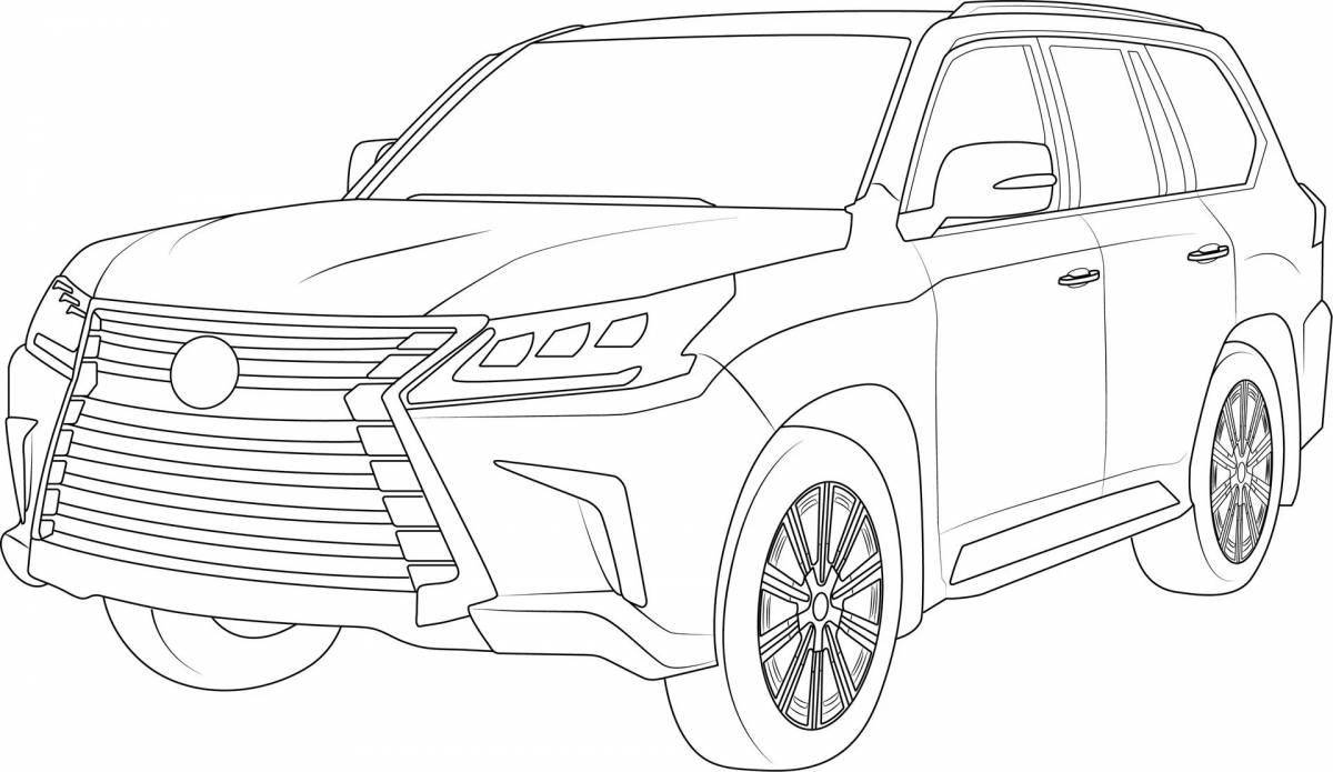 Luxury land cruiser 300 coloring page