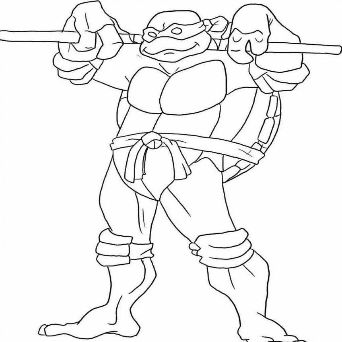 Amazing ninja turtles coloring page