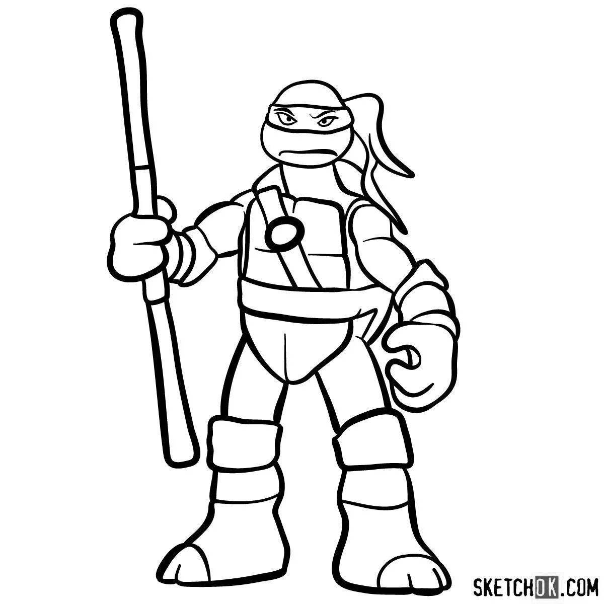 Marvelous donnie turtles coloring book