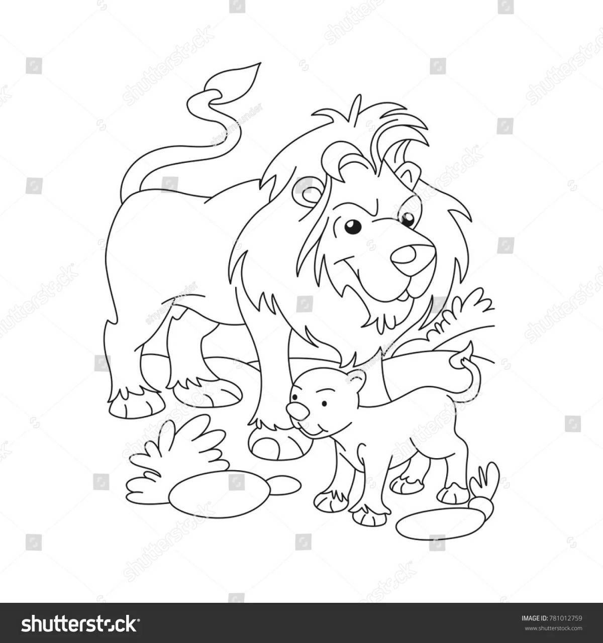Gracious lion coloring page