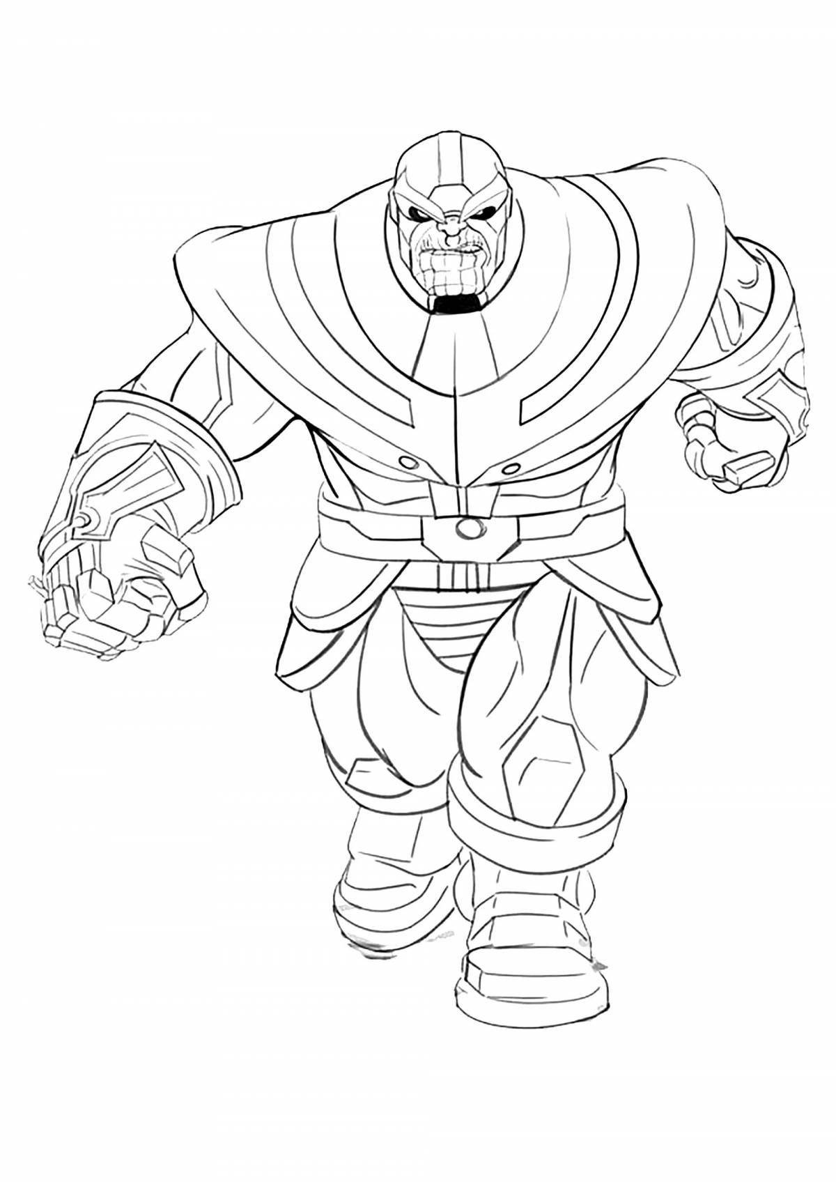 Amazing Thanos and Hulk coloring book