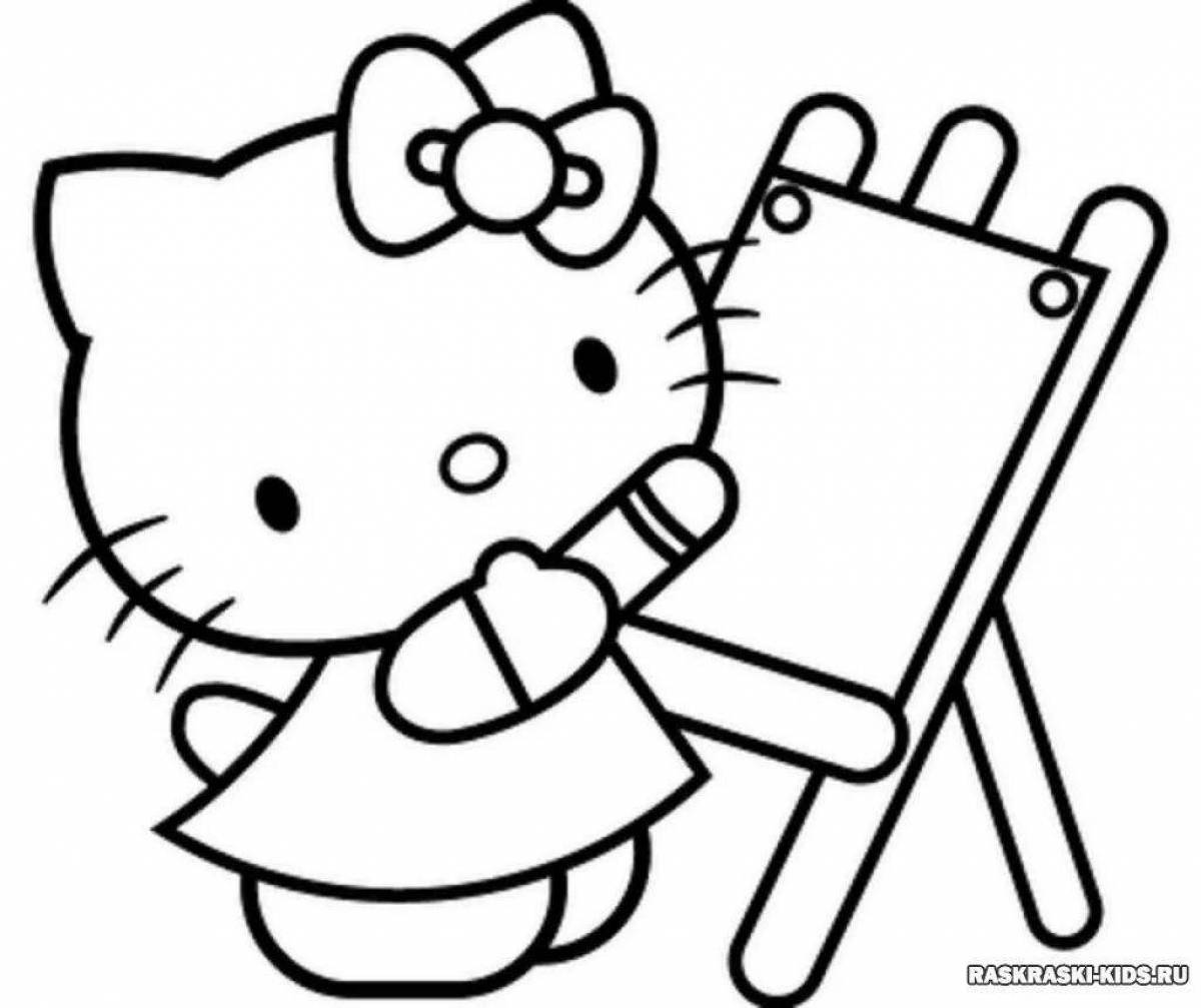 Joyful hello kitty anime coloring book