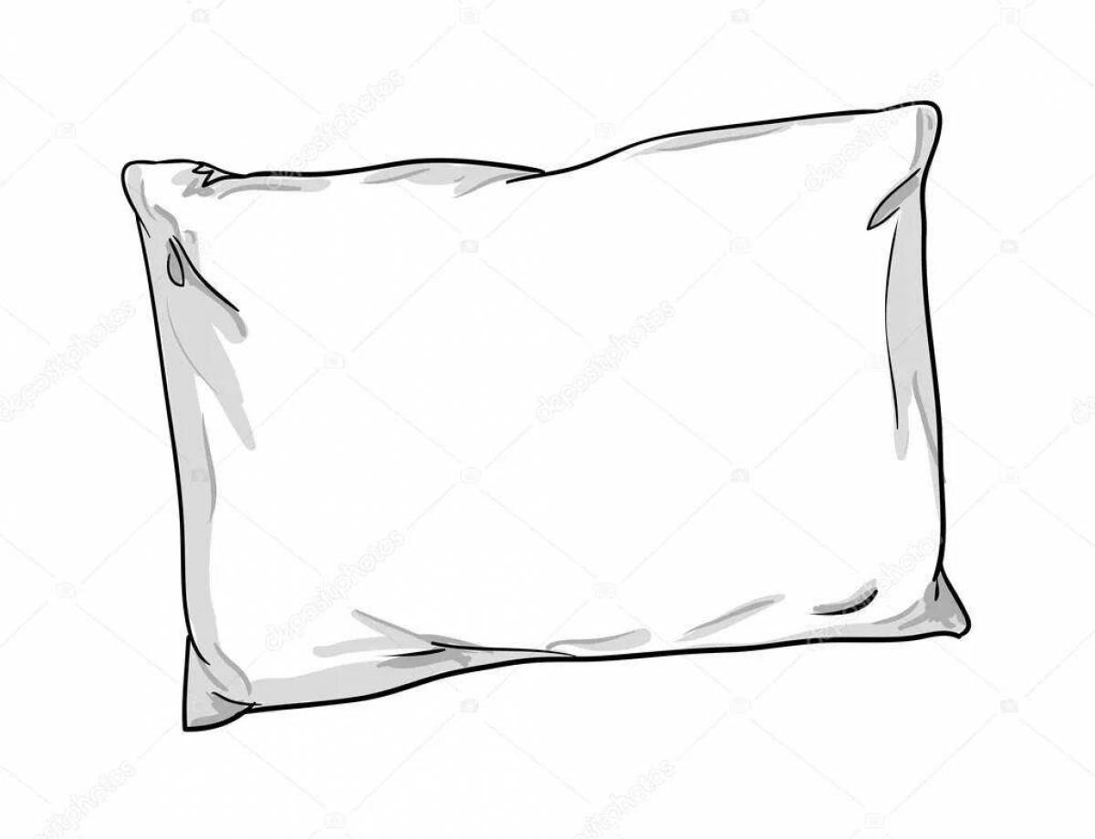 Роскошное одеяло и подушка для раскраски