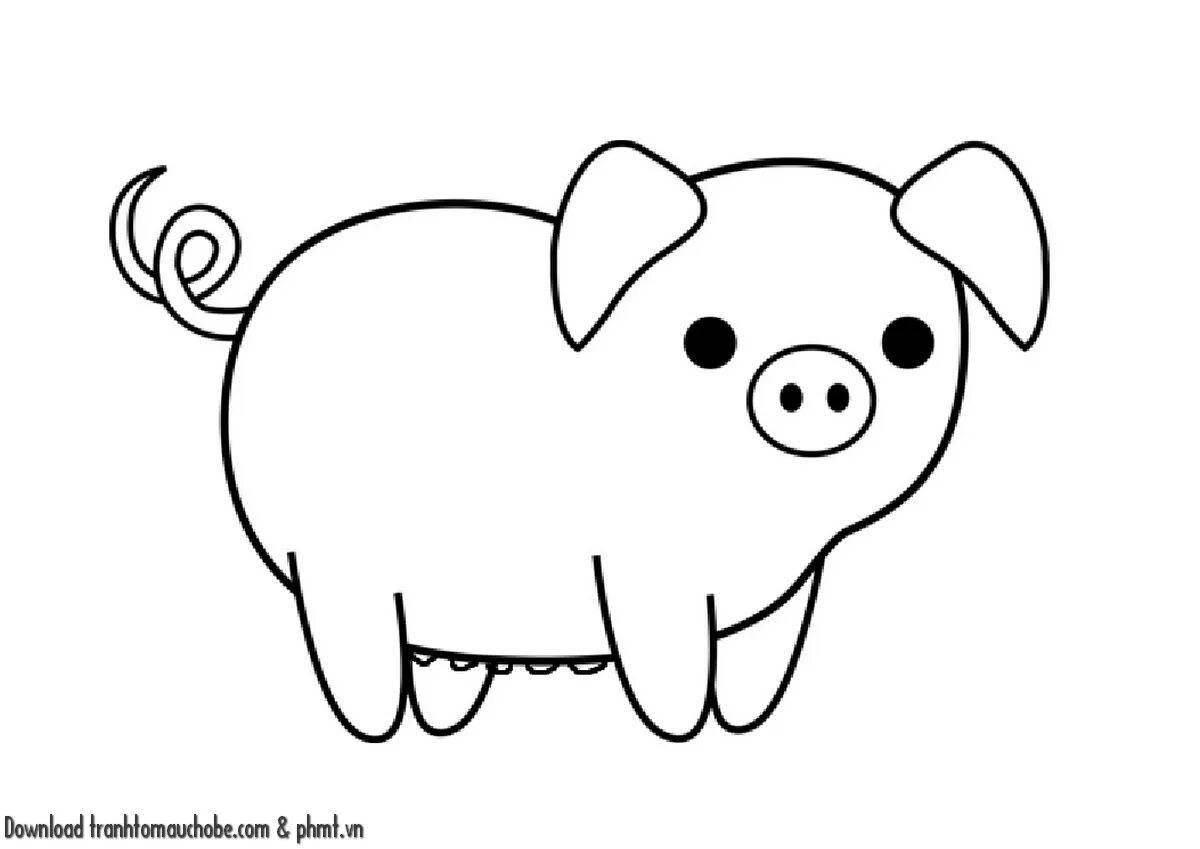 A wonderful coloring book for kids Piglet