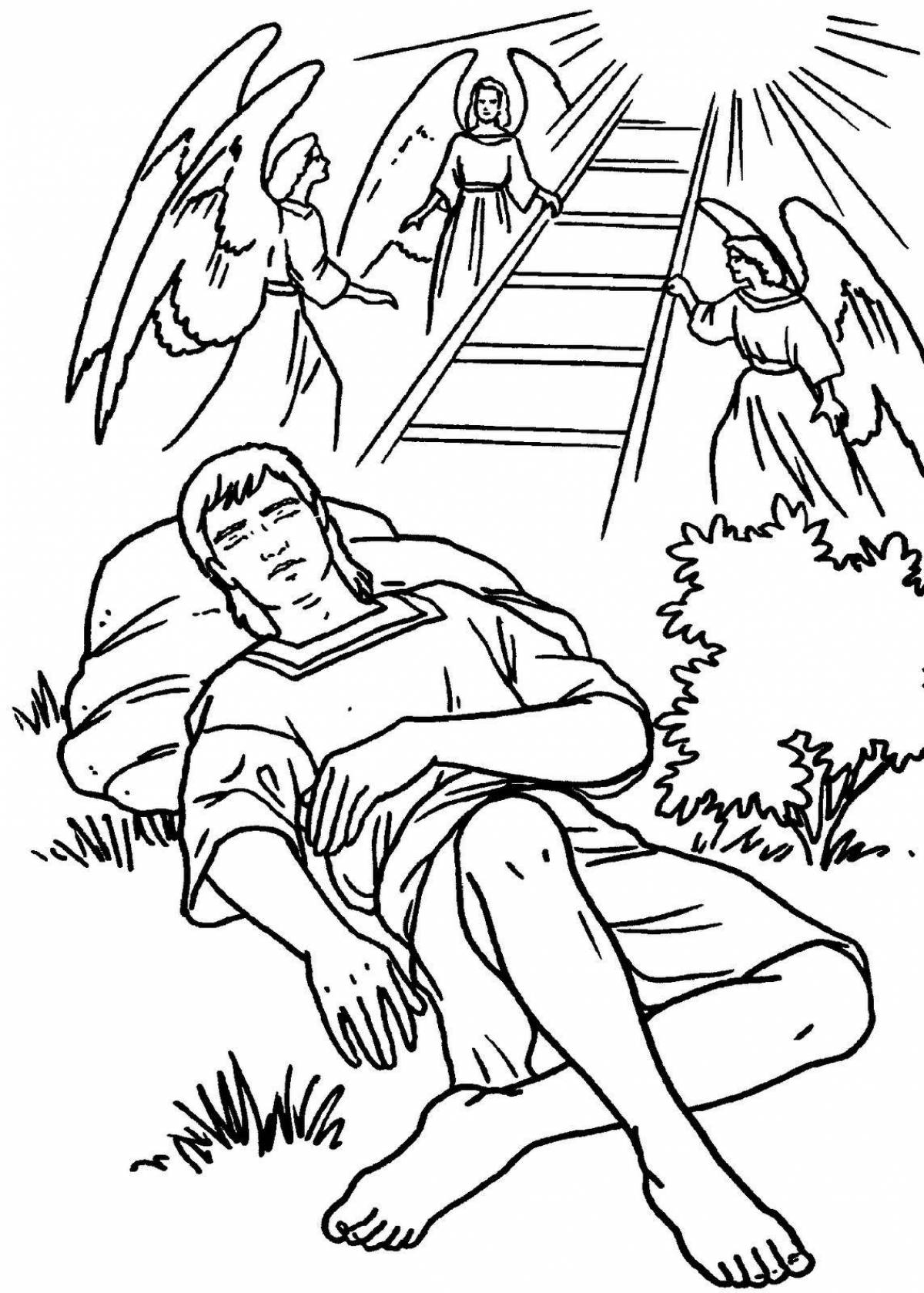 Animated Esau and Jacob coloring book