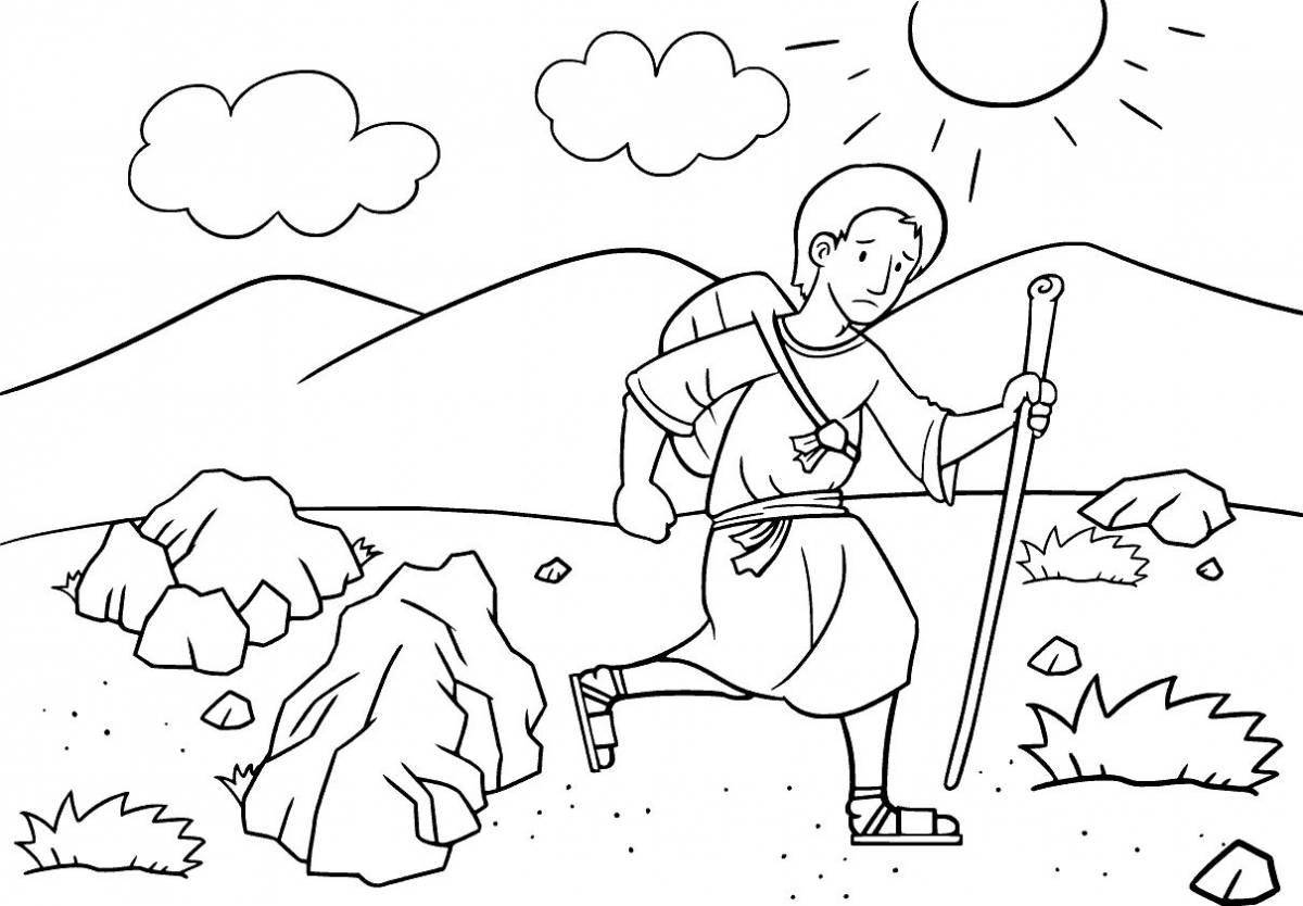 Exciting coloring of esau and jacob