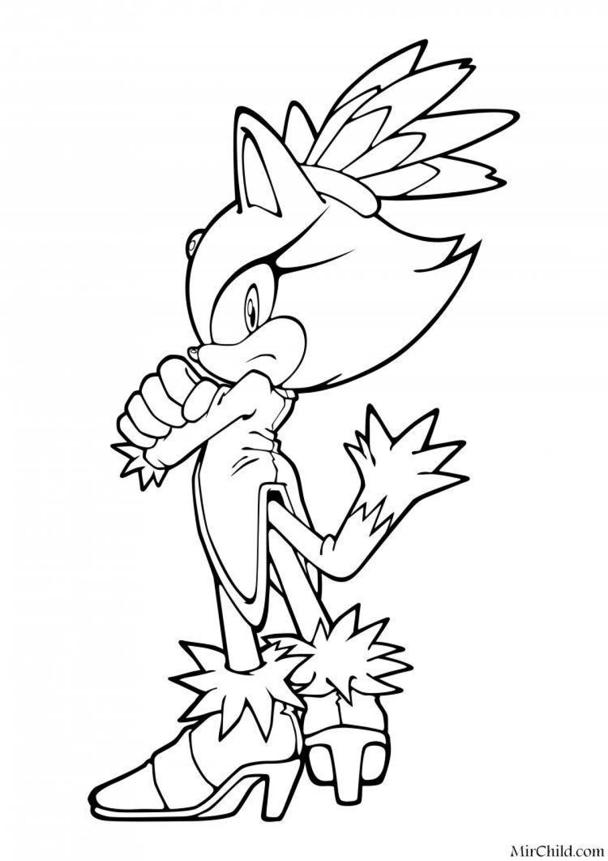 Sonic blaze glitter coloring book