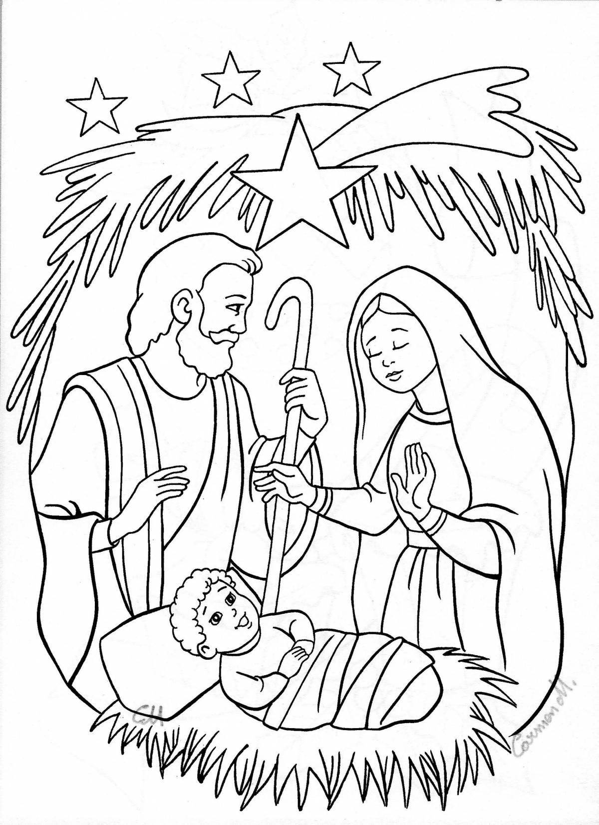 Charming orthodox Christmas coloring book