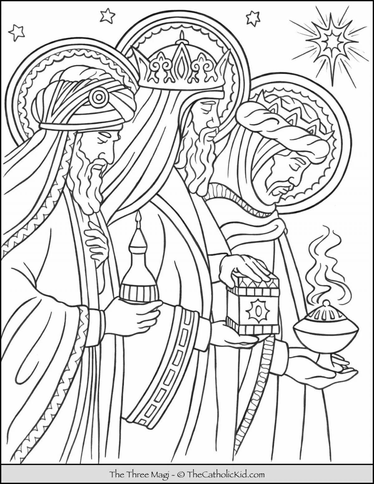 Photo Exquisite orthodox christmas coloring book