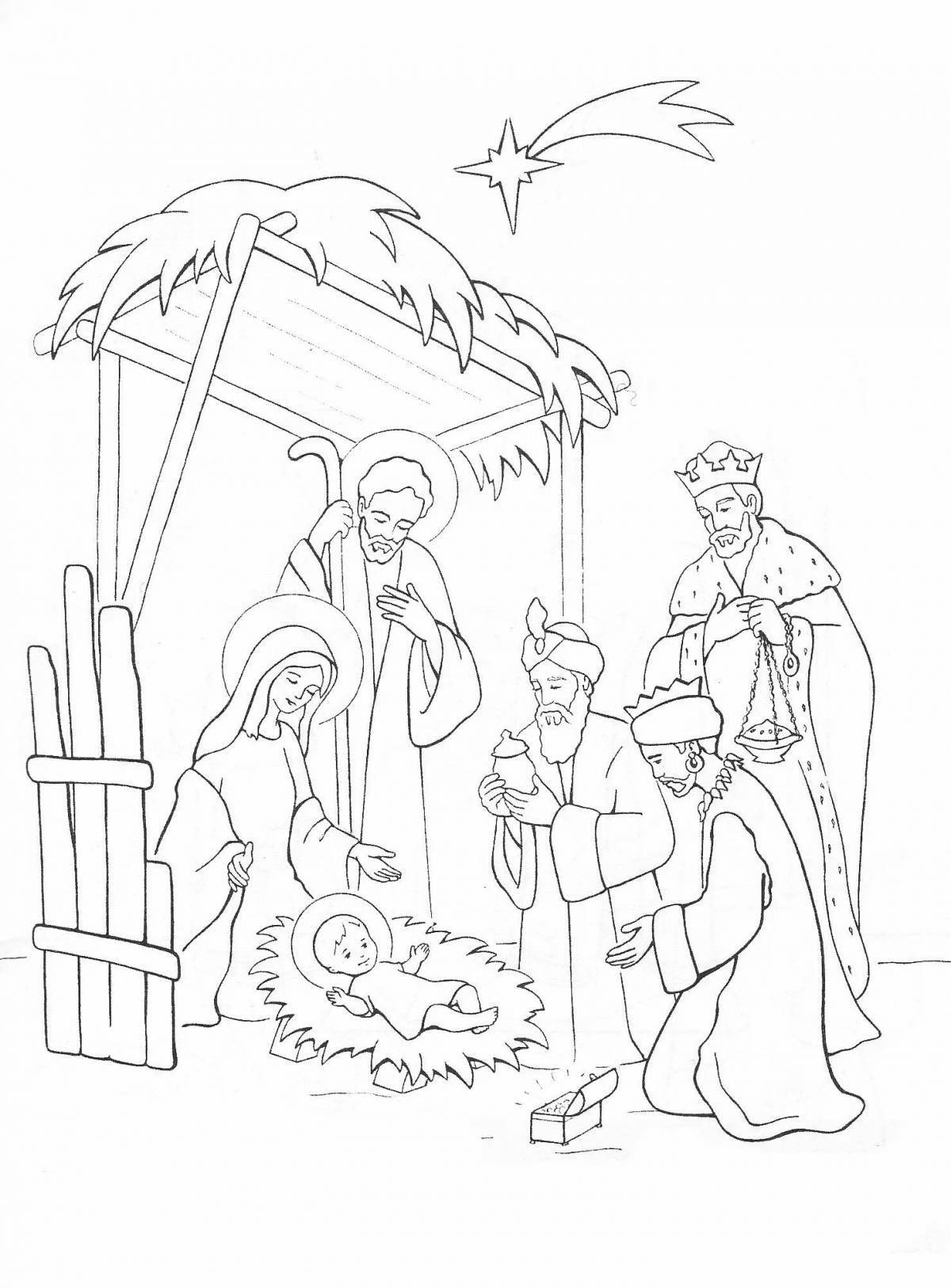Dazzling Orthodox Christmas coloring book