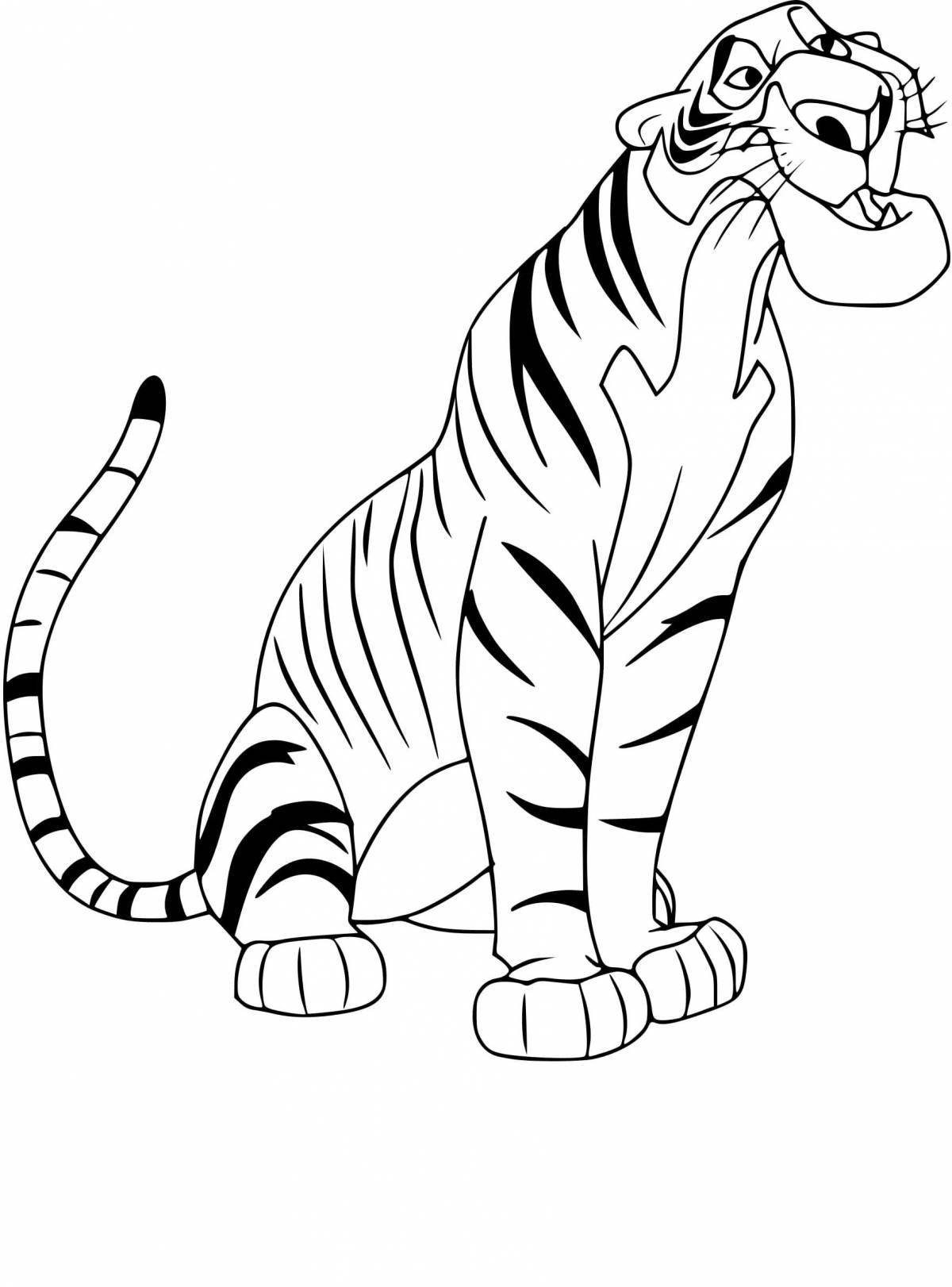 Great coloring Shere Khan from Mowgli