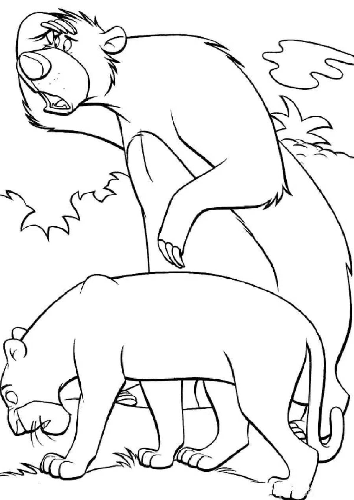 Decent coloring Shere Khan from Mowgli