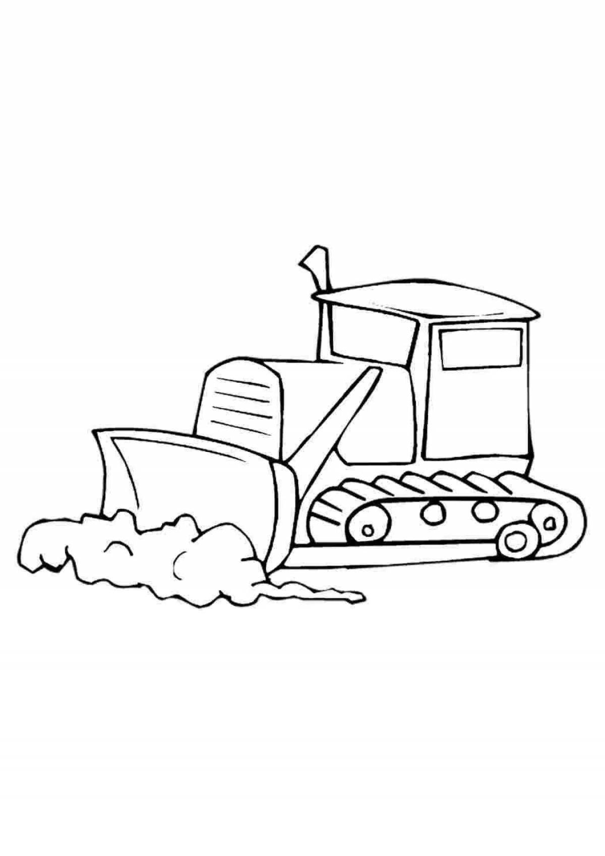 Трактор чистит снег #18