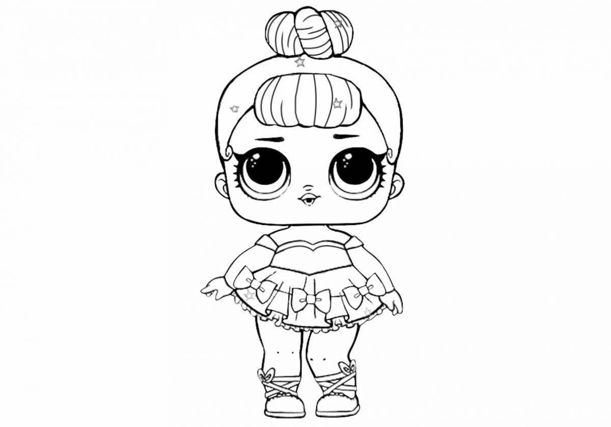 Lovely lol blot coloring doll