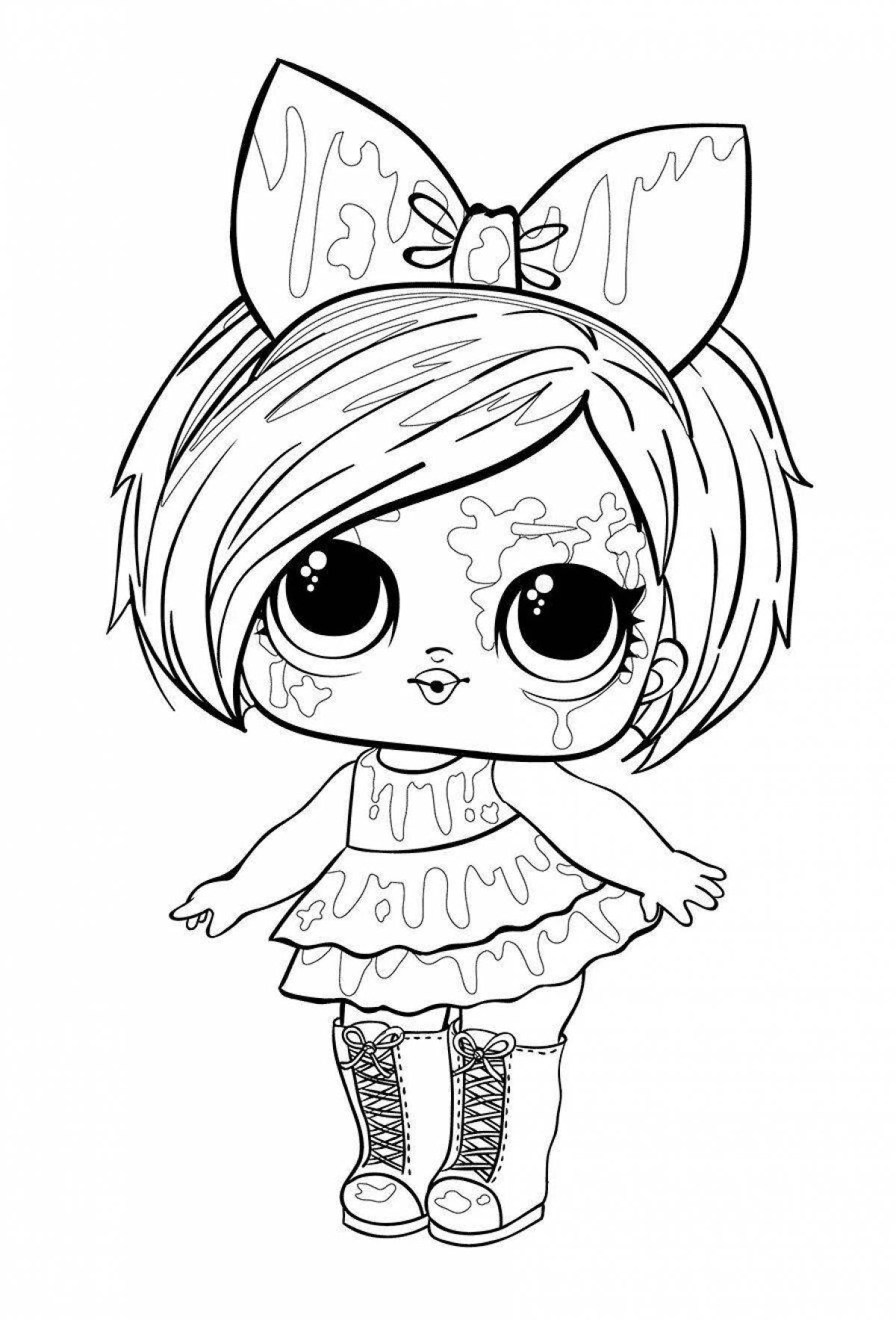 Dazzling coloring page doll lol blot
