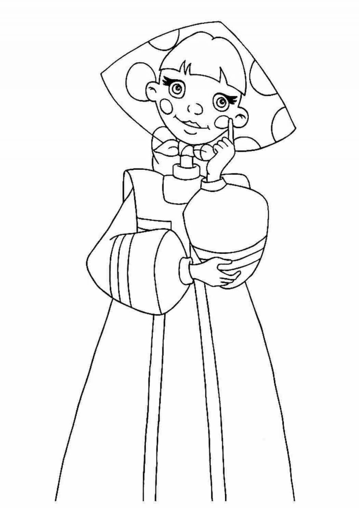 Funny three heroes nastasya coloring