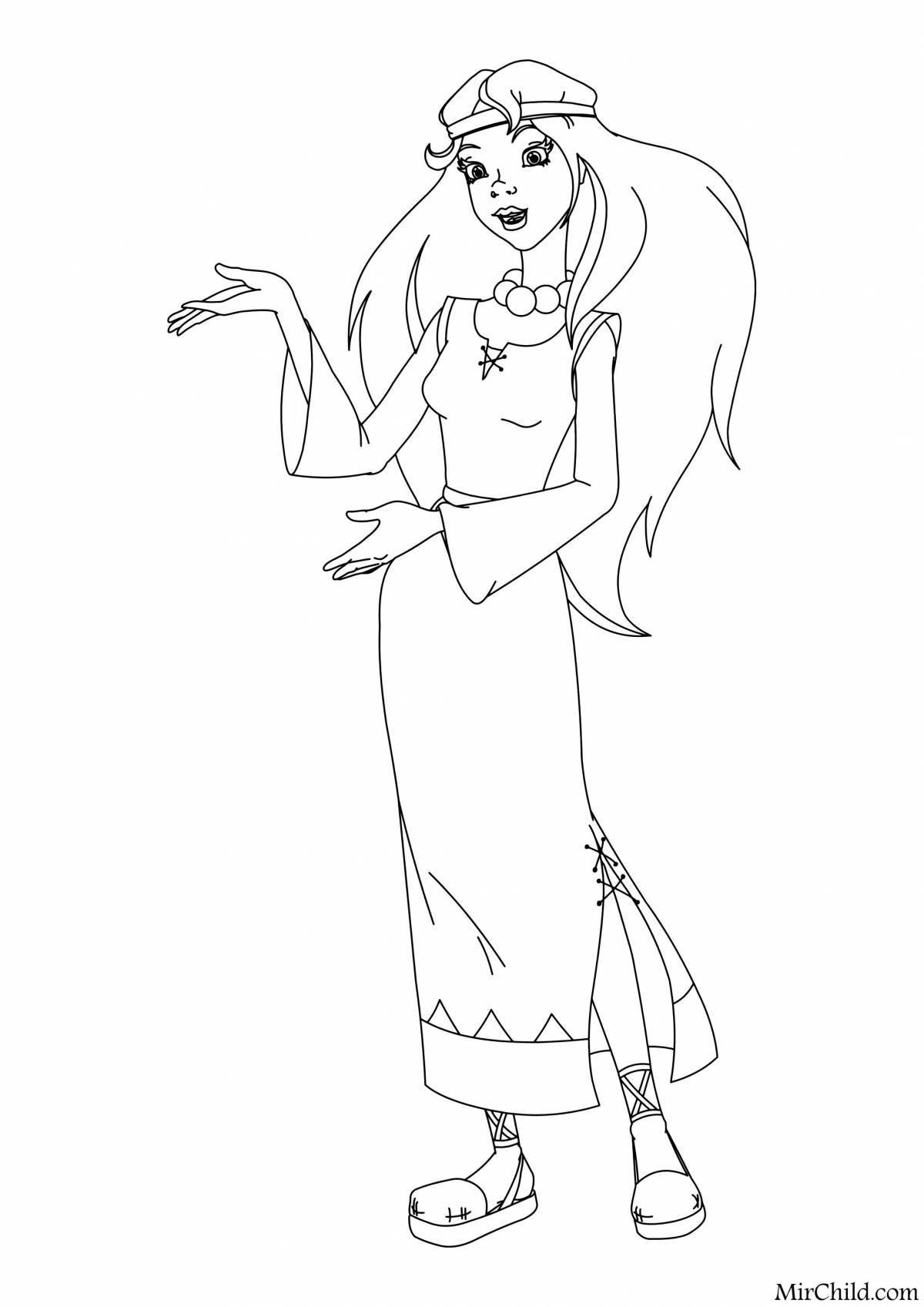 Bizarre three heroes nastasya coloring