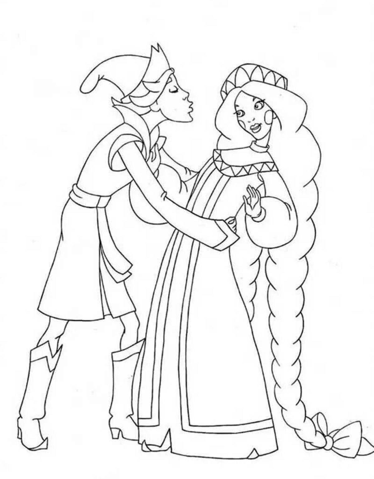 Colored three heroes nastasya coloring