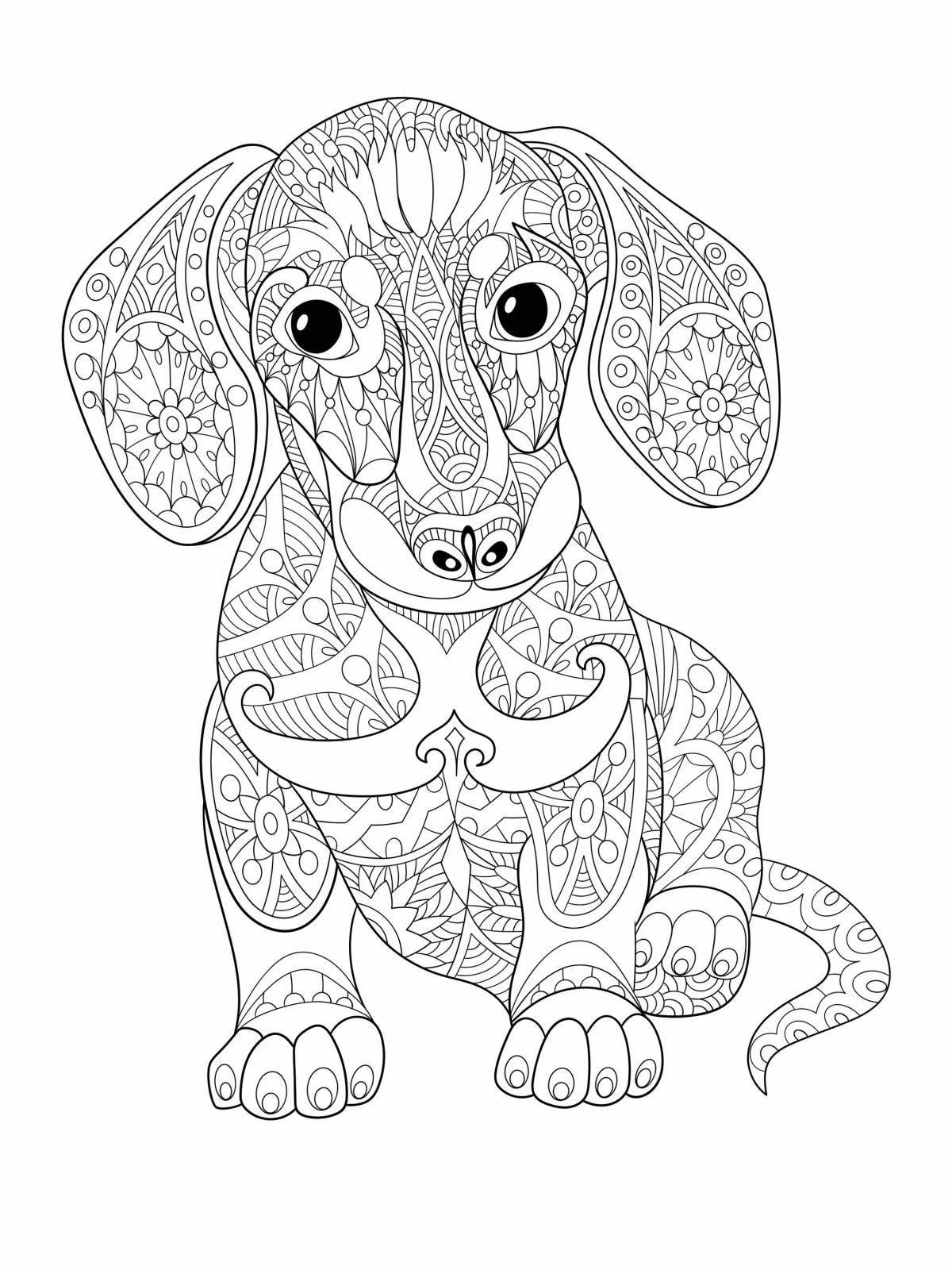 Fun dog coloring