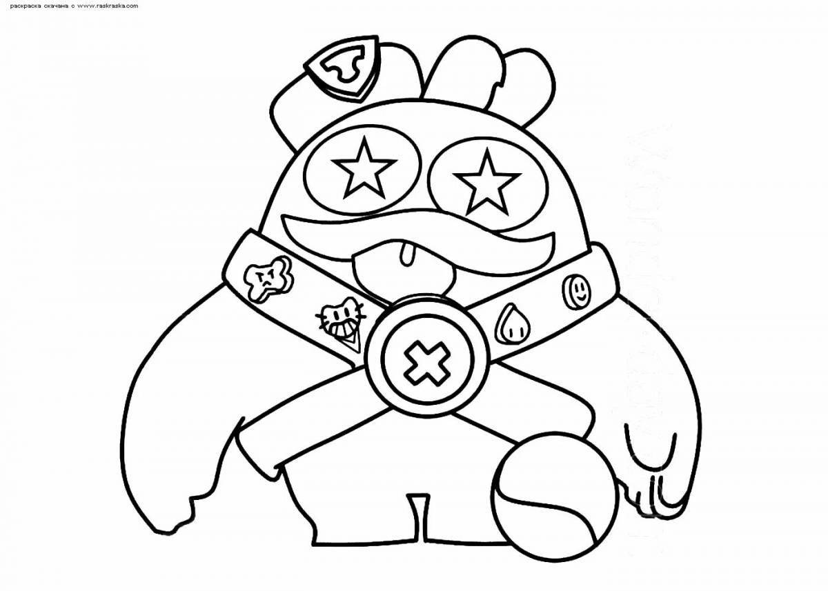 Playful belle bravo stars coloring page