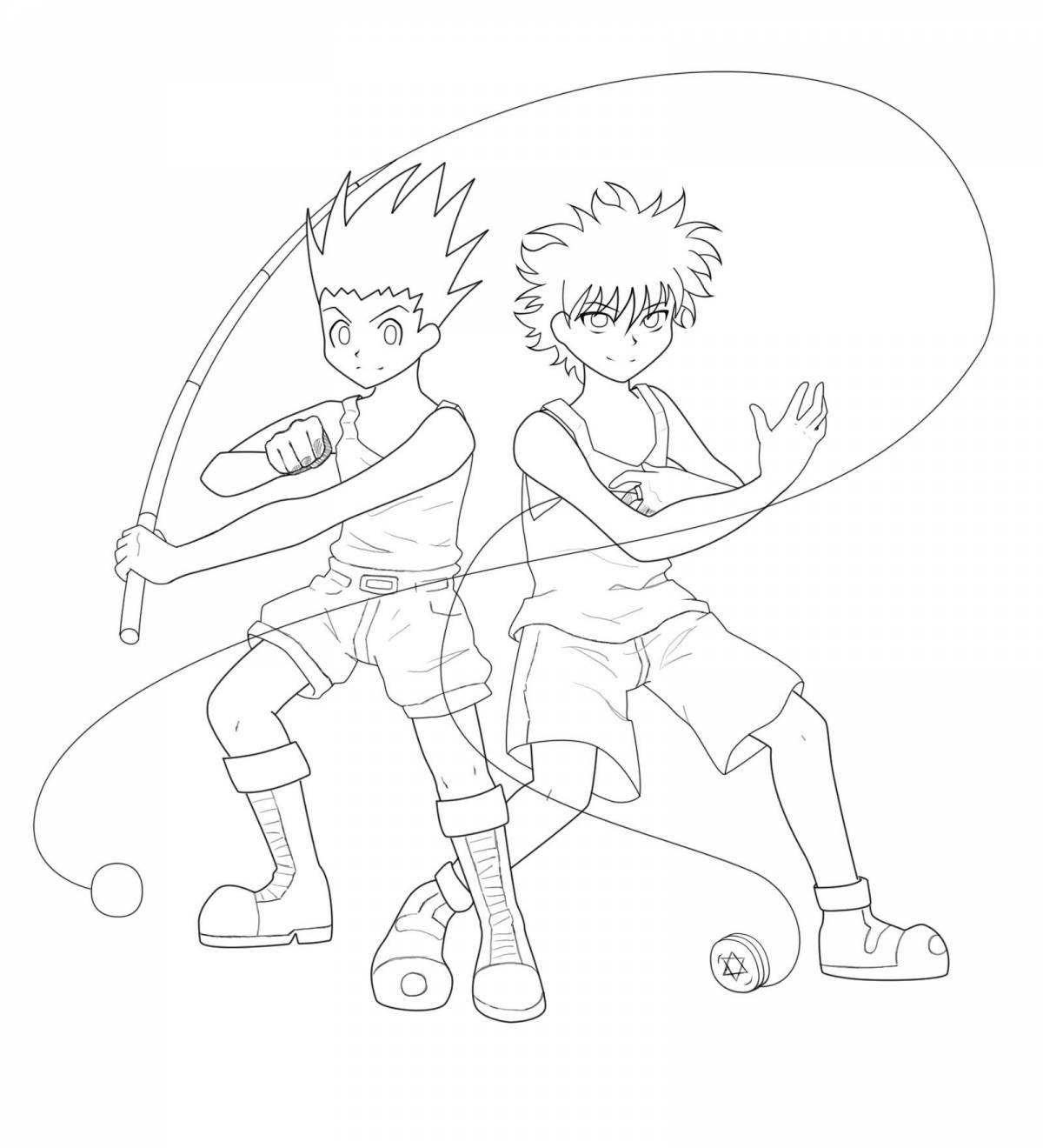 Killua and Gon Involved coloring page