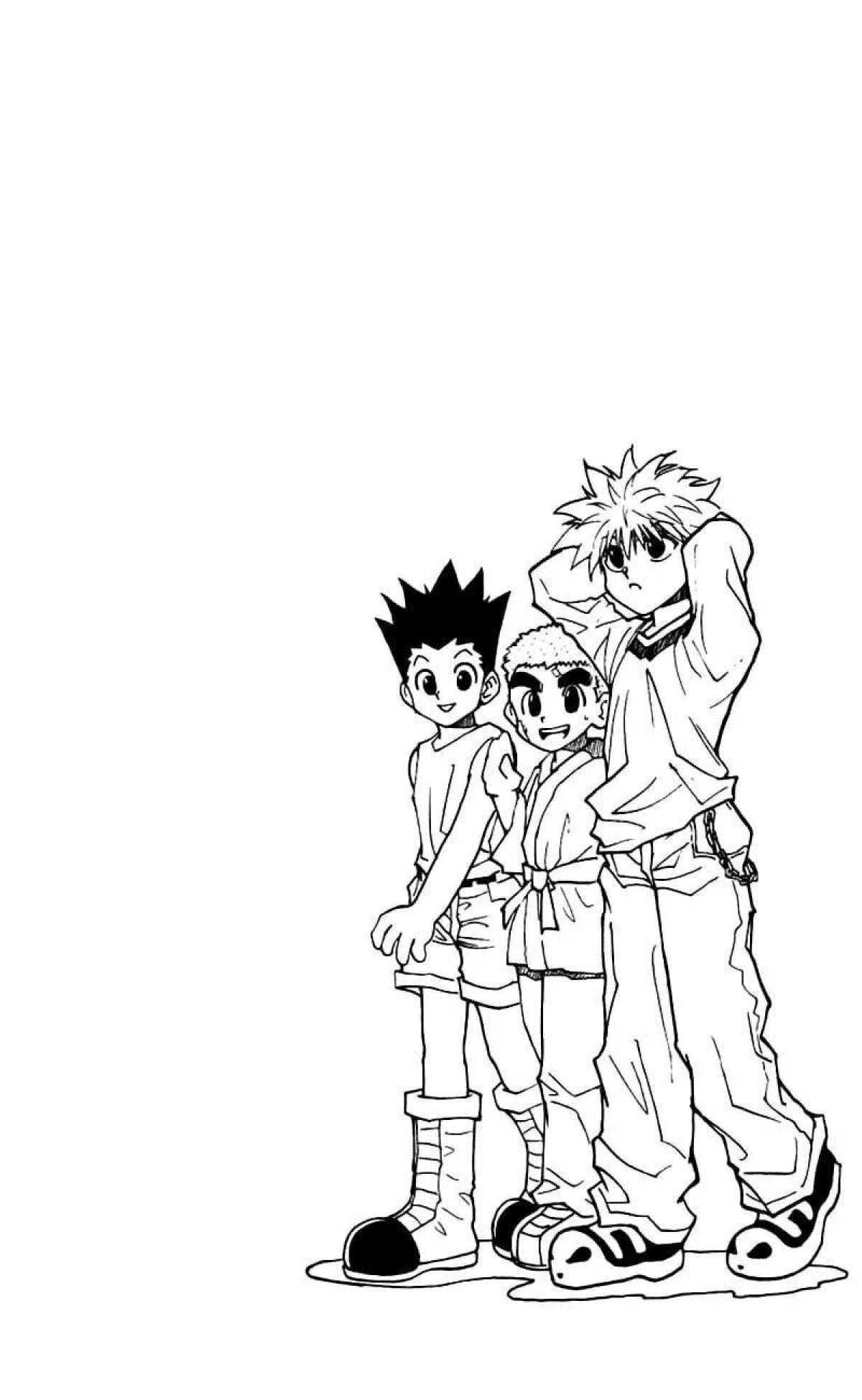 Gorgeous Killua and Gon coloring page