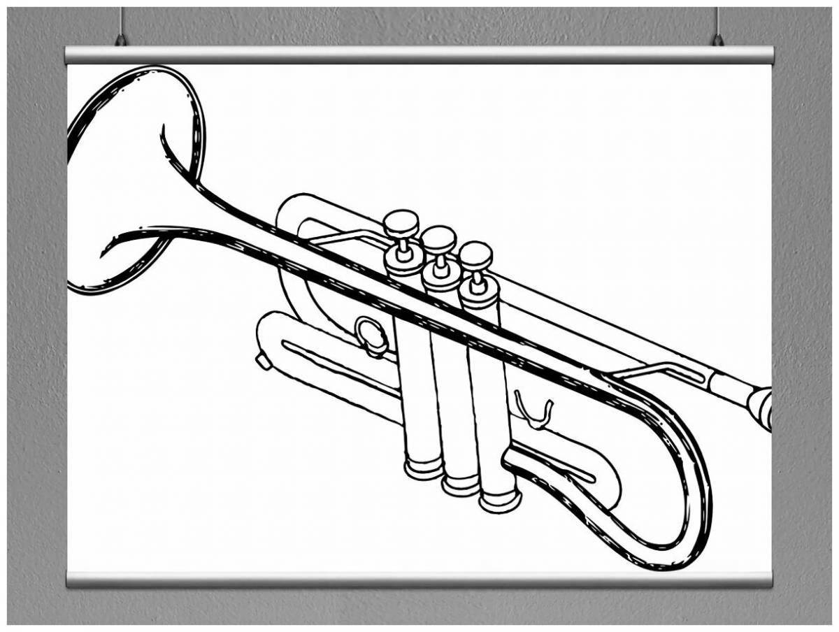 Coloring book shiny bells musical instrument
