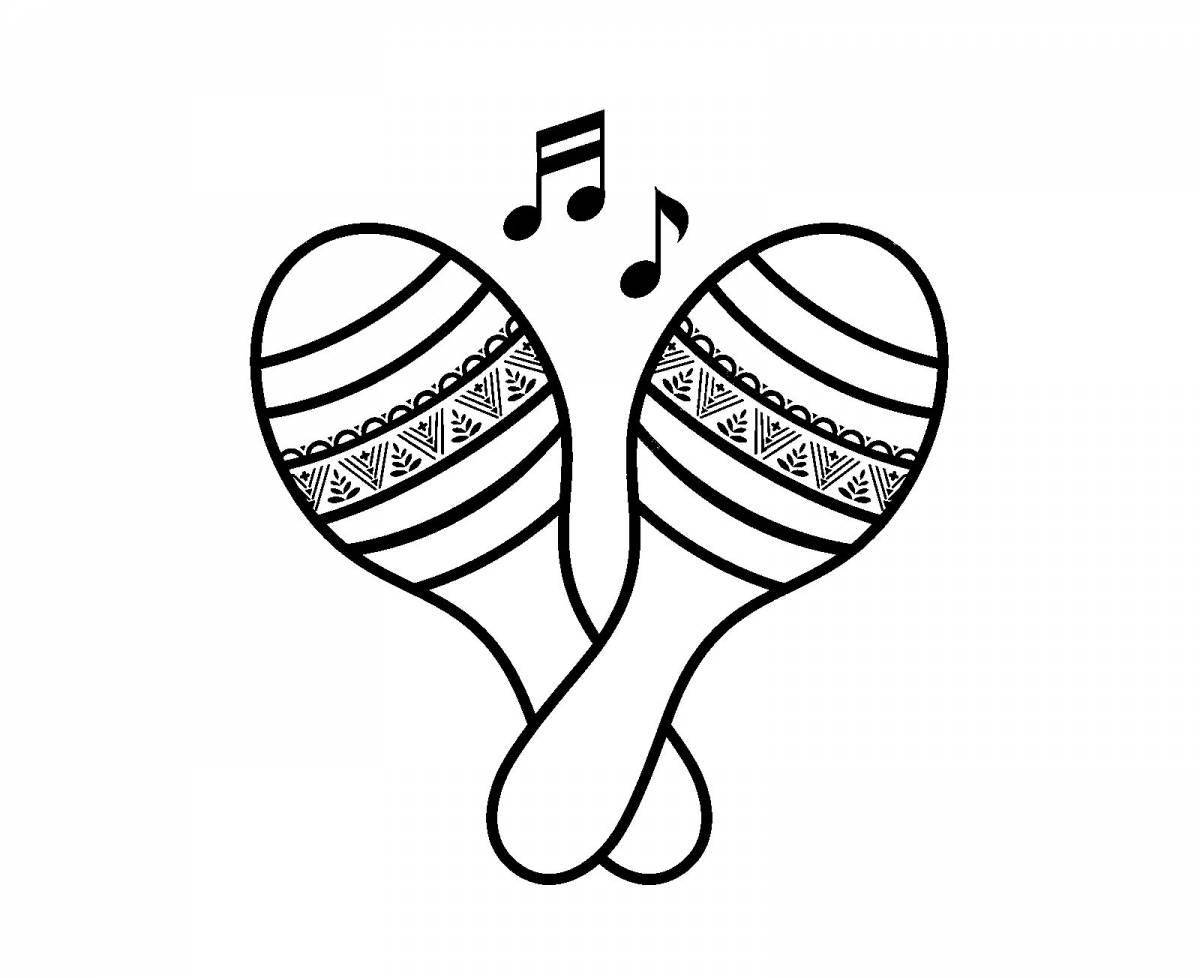 Dazzling bells musical instrument coloring page