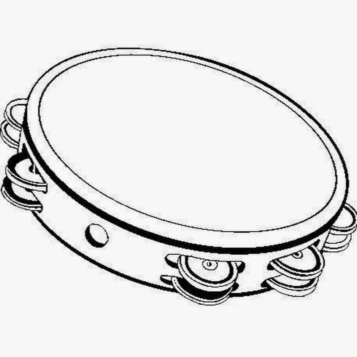 Playful bells musical instrument coloring page