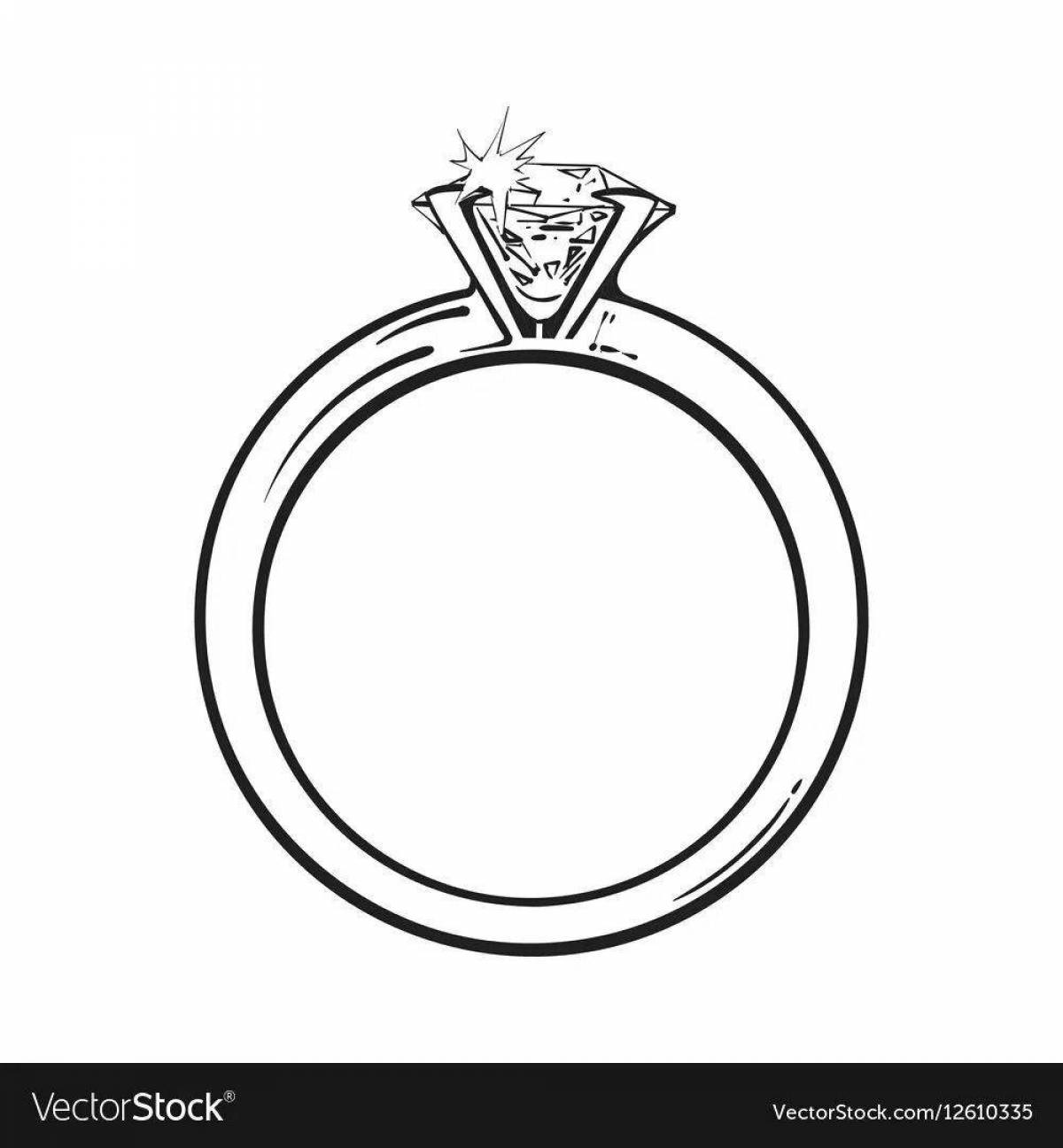 Brilliant coloring of the diamond ring